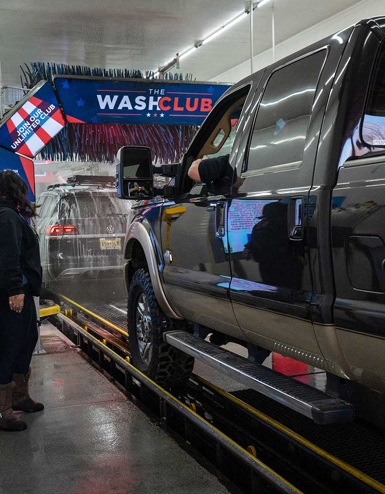 Car wash exterior wash bay at Ramsey Car Wash